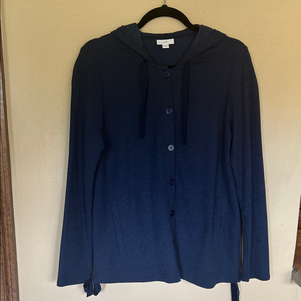 J. Jill Deep Blue Hooded Sweatshirt